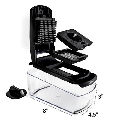 Fullstar Compact Vegetable Chopper - Food Slicer, Stainless Steel,  White/Black