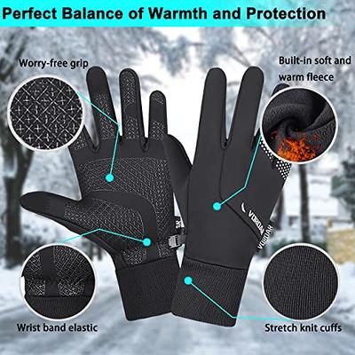 Funkeen Thermal Winter Gloves for Men Women, Freezer Warm Gloves, Anti-Slip Waterproof Lightweight Touch Screen Gloves for Hiking Running Cycling