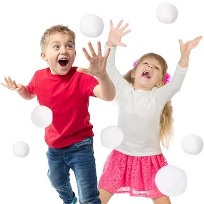 30-Pk Fake Snowballs for Kids I Indoor Snowball Fight Set I Artificial  Snowballs for Kids Indoor & Outdoor I Realistic White Plush Snowballs I