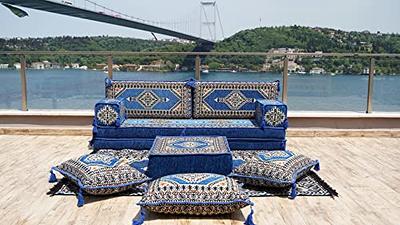 Arabic Floor Seating Sofa Set, Meditation Yoga Sofa, Bohemian