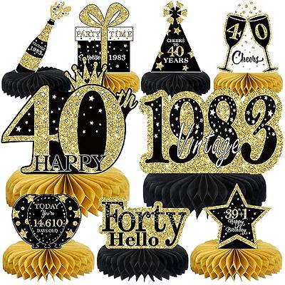 70Th Birthday Decorations Men Women - Black Gold Happy 70 Birthday