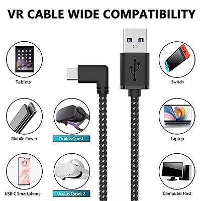 for Oculus Quest 2 Link Cable, 10ft/3m USB A to Type C Extension Cables, VR  Headset Cable for Oculus Quest 2 / Quest 1 (Black-3M)
