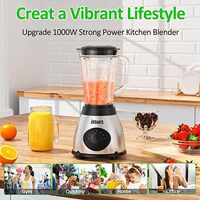 Countertop Blender, JUSANTE 1000W Professional Kitchen Blender for Shakes  and Smoothies High Speed Ice Blender Frozen Drinks 48 OZ Glass jar - Yahoo  Shopping