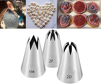 Piping Tips 3 Pcs Set Icing Nozzles Cake Icing Nozzles, Large Icing Tips Cake  Decorating Tools Cupcake Decorating Buttercream Nozzles 