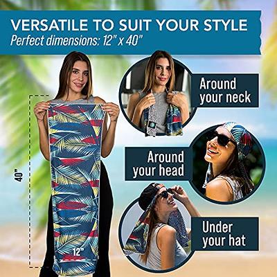 Cooling Towels for Neck and Face (12” x 40”) - Perfect for Golf, Hiking,  Outdoor Sport, Workout and Hot Weather - Stay Cool with Youphoria's  Microfiber Cooling Neck Wraps - Tropical - Yahoo Shopping