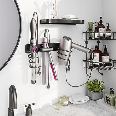 Curling Iron Holder Bathroom Storage For Hair Dryers, Flat Irons