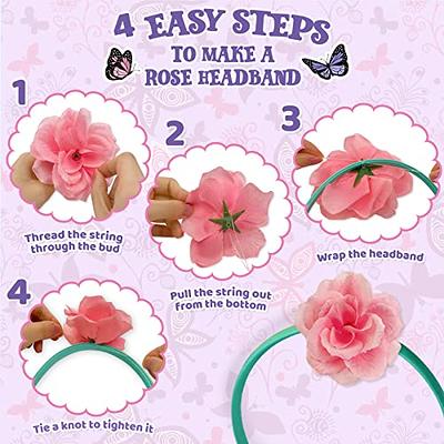 Headband Making Kit for Girls - Make Your Own Fashion Headbands for Kids -  DIY Hair Accessories Set - Arts & Crafts Gift for Ages 5-12 Year Old Girl 