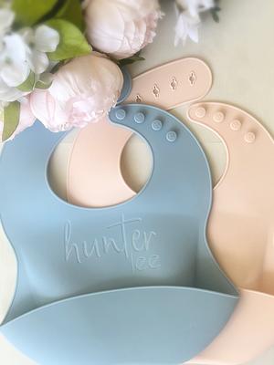 Silicone Bib, engraveable silicone bib, silicone bib for engraving