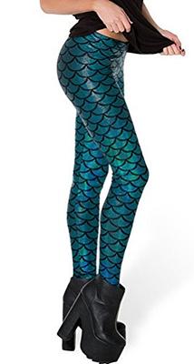 alaroo Alaroo Stretch Mermaid Print Fish Scale Leggings Tights