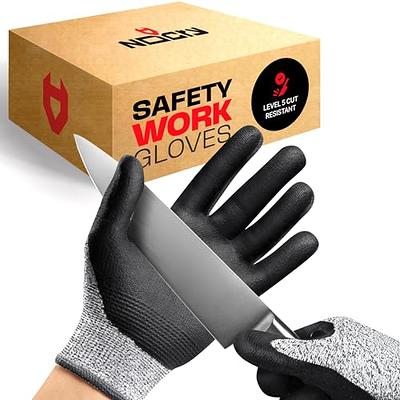 NoCry Leather Work Gloves with Reinforced Palms and Fingers and Adjustable  Wrists; Made with 100% Goat Leather; Great Gardening Gloves for Men and  Women; Tough Enough for Construction Work Too, Medium 