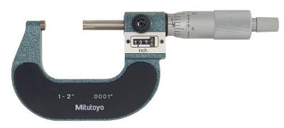 Mitutoyo 193-212 Digit Outside Micrometer, Friction Thimble, 1-2