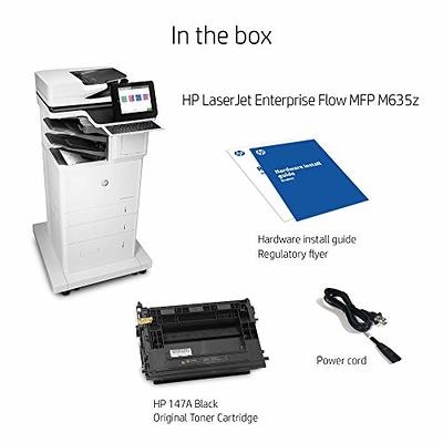 HP LaserJet Enterprise Flow MFP M635z Monochrome All-in-One Printer with  built-in Ethernet, 2-sided printing, high-capacity input feeder, wheeled  stand & 3-bin stapler/stacker (7PS99A) - Yahoo Shopping