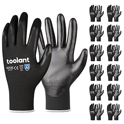 Cut Resistant Gloves, Utility Work Gloves for Men & Women, PU Coated Gardening Gloves Medium