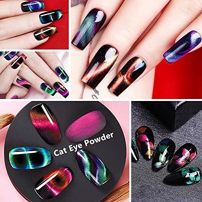 Nail Art Cat-Eye Effect Powder Neon Chrome Nail Powder Manicure Pigment Dust  - China Nail Polish Pigment, Cat Eye Powder