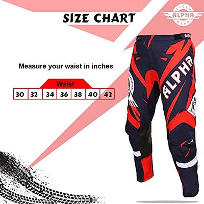 ALPHA CYCLE GEAR Racing Pants (Red, Waist 36) - Yahoo Shopping