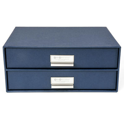 Bigso Navy Stockholm Office Storage Boxes