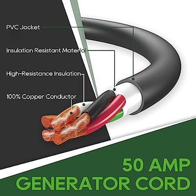 RVPLAN 50 Amp 25 Foot RV Extension Cord, 14-50P to SS2-50R Heavy