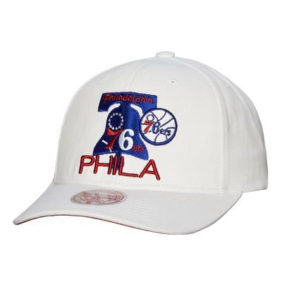 Men's Mitchell & Ness Black Philadelphia 76ers Hardwood Classics Timeline Fitted Hat