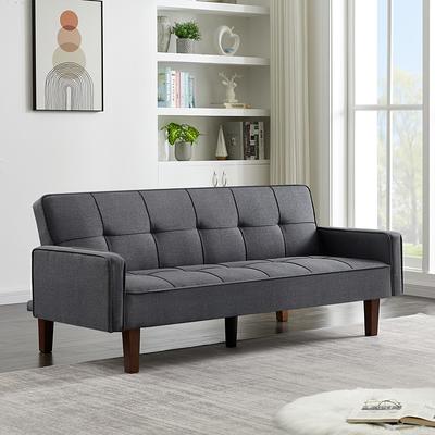 Sofa Bed, Convertible Futon Sleeper Couch Daybed with Adjustable Armrests  for Studio, Apartment, Office, Small Space