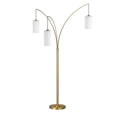 Meyer&Cross Grayson 68 in. Brass Floor Lamp Fabric Shade FL0330