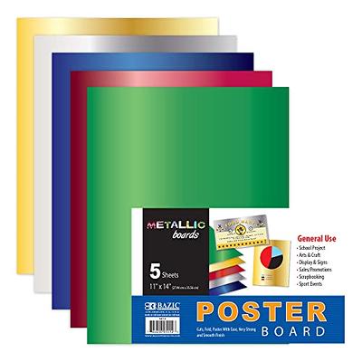 BAZIC Poster Board Metallic Assorted Color 11 X 14, Colored