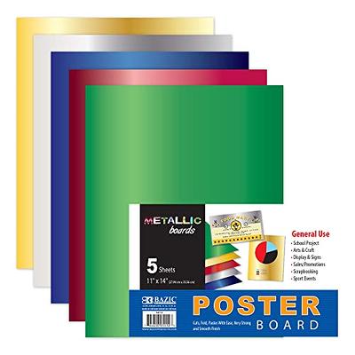 BAZIC Poster Board 11 X 14 Assorted Neon Colored Poster Board