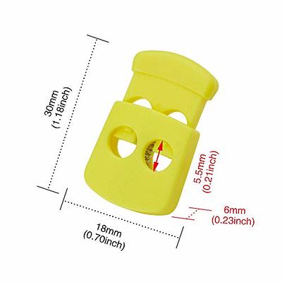 DYZD Plastic Cord Locks Spring Toggle Stopper Double Hole Cord Locks for  Drawstring,Clothing, Shoelaces, Backpack, Lanyard