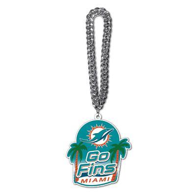 Miami Dolphins Silicone Apple Watch Band - Aqua