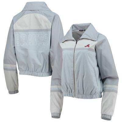 Atlanta Braves Columbia Women's Flash Forward Full-Zip Windbreaker Jacket -  Gray