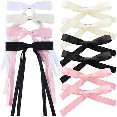 2Pcs Long Ribbon Hair Bows for Girls Hair Clip Silk Hair Bow Ribbon Hair  Accessories for Baby Toddlers Infant Teens Kids (Black) - Yahoo Shopping