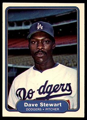 1982 Fleer Baseball Card #24 Dave Stewart RC Rookie Card Los