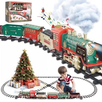  Hot Bee Train Set for Boys - Remote Control Train Toys w/Steam  Locomotive, Cargo Cars & Tracks,Trains w/Realistic Smoke,Sounds &  Lights,Christmas Train Toys for 3 4 5 6 7+ Years Old