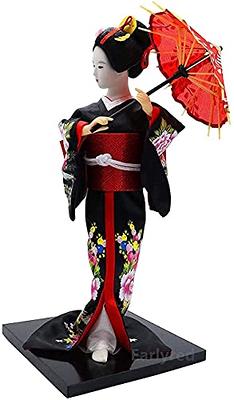 12 Inch Japanese Geisha Kimono Doll 30cm Asian Kimono Doll Collectible  Figurine Decoration Gift Red