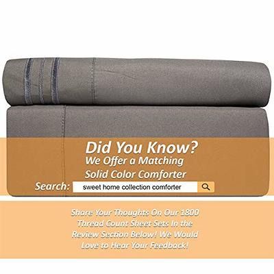 MR&HM Satin Bed Sheets with Elastic Corner Straps, Full Size Sheets Set, 4  Pcs Silky Bedding Set with 15 Inches Deep Pocket for Mattress (Full, Silver