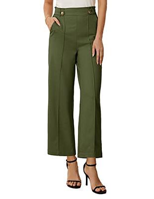 PUWEER Stretchy Women's Dress Pants, Pull on Yoga Dress Pants for