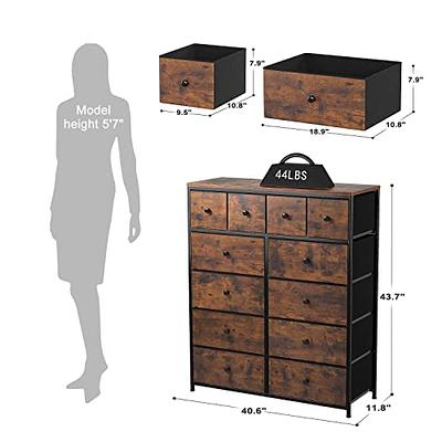 Yitahome  Tall Dresser With 12 Drawers Fabric Storage Tower