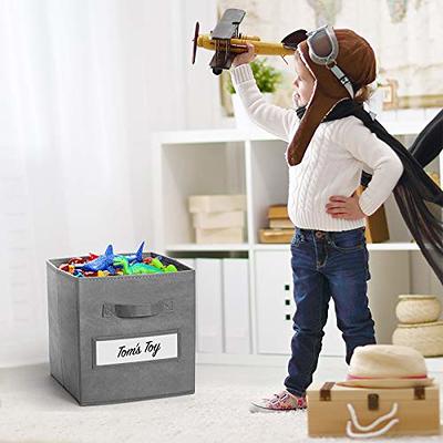 artsdi Set of 10 Storage Cubes, Foldable Fabric Cube Storage Bins with 10  Labels Window Cards