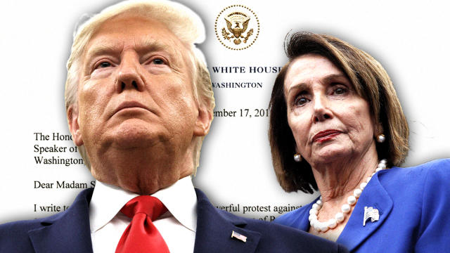 President Trump and House Speaker Nancy Pelosi. (Photo illustration: Yahoo News; photos: AP)