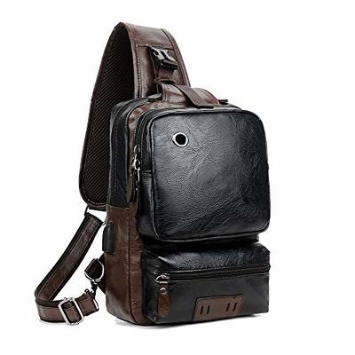 WAY ONE Canvas and Leather Vintage Shoulder Backpack Cross India | Ubuy