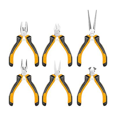 SPEEDWOX Bent Needle Nose Pliers With Teeth 5.5-Inch Bent Nose Pliers Mini  Chain Nose Pliers With Serrated Jaws Curved Needle Nose Pliers For Jewelry
