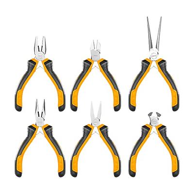 SPEEDWOX Mini Needle Nose Pliers Thin Serrated Jaw 4-1/2 Inches