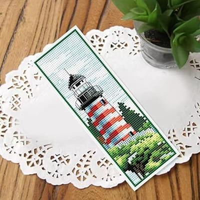 Lighthouse Scenery Counted Cross Stitch Bookmarks Kits Double