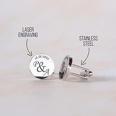 Men's Customized Cufflinks - Sterling Silver