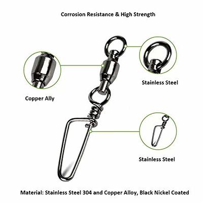 AGOOL Fishing Swivels Snaps Ball Bearing Swivels with Coastlock Snap  Stainless Steel High Strength Welded Ring Black Nickle Coated Fishing Snap  Swivels Saltwater Swivels Fishing Tackle 26Lb - 503Lb - Yahoo Shopping