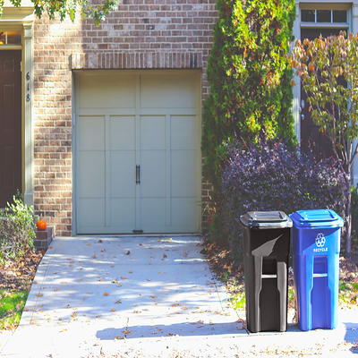 Toter Trash Can Brownstone with Wheels and Lid, 48 Gallon - Yahoo Shopping