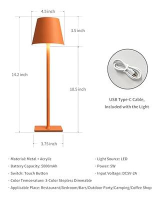 KDG 2 Pack Cordless Table Lamp,Portable LED Desk Lamp, 5000mAh