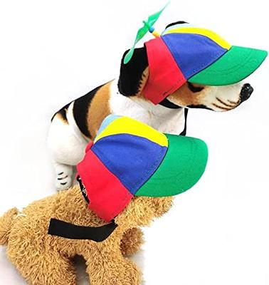 2 Pieces Dog Baseball Cap Pet Hats for Dogs Outdoor Pet Adjustable Dog Hats  Stripe Summer Travel Sport Hat Sun Protection Hats with Ear Holes for
