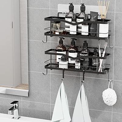 Xiarnotogi 2-Pack Corner Shower Shelf, SUS304 Stainless Steel Bathroom  Shelves For Tile Walls,No Drilling Shower Organizer Corner Shelf, 10 Inch