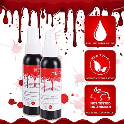 Halloween SFX Makeup Kit Scary Face Special Effects Makeup Kit Fake Blood  Spray, Skin Wax, Spatula, Black Stipple Sponge, Coagulated Blood Gel,  Castor