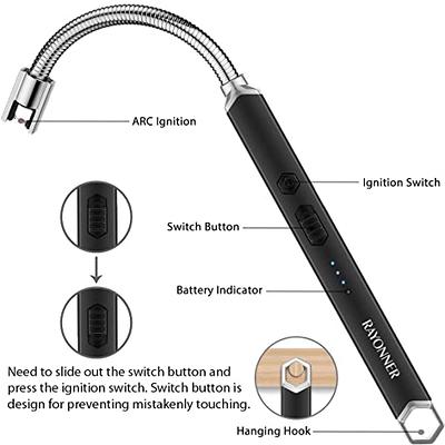 Electronic Lighter, USB Rechargeable Lighter, Cylindrical Strip Flameless  Windproof Electric Arc Lighter, Upgrade Smart Fingerprint Ignition Lighter